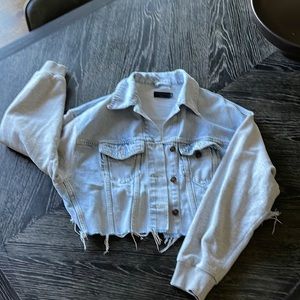 ALL SAINTS Cropped Jean Jacket